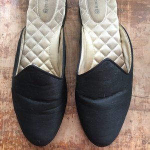 Birdie Black Mules, Size 8.5